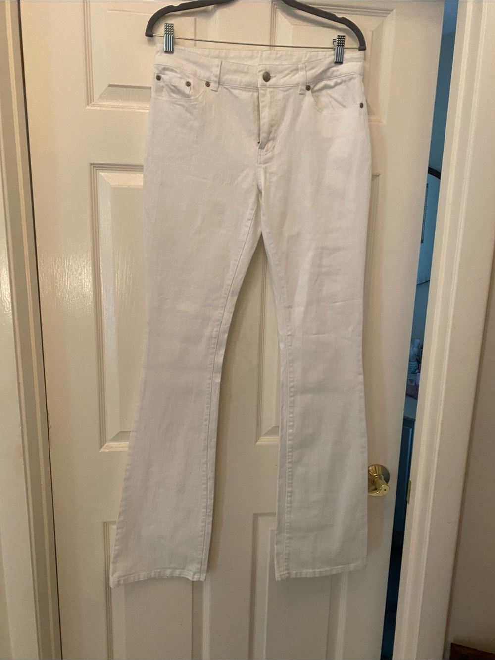 Boston Proper White Flare Jeans